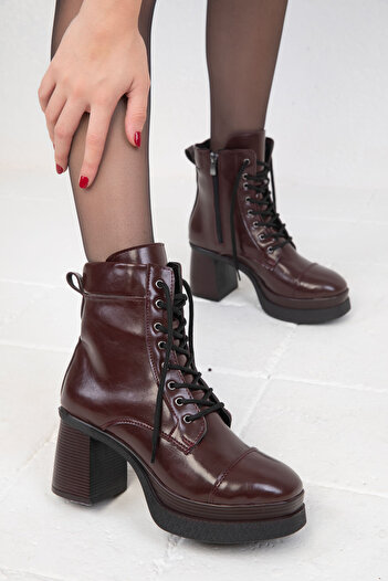 SOHO Claret Red Women's Boots - 19756 Model Bootie