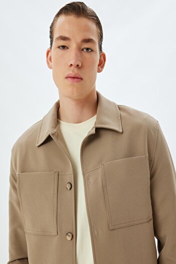 Koton Beige Men's Adult Jacket 5Wam50019Hw