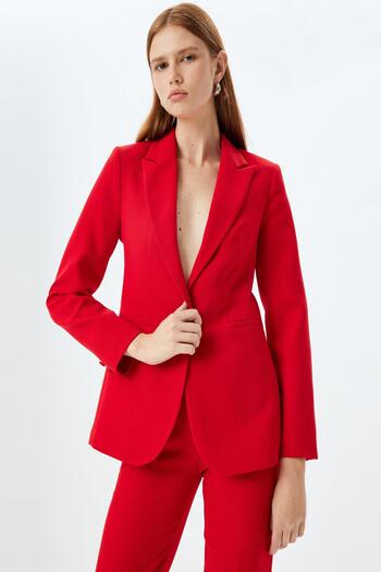 Koton Red Women's Jacket 5Wak50018Uw