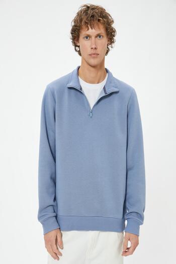 Koton Mavi Erkek Sweatshirt 5WAM70002MK