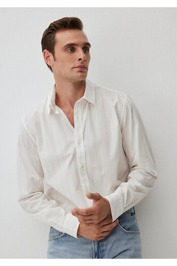 Mavi White Striped Shirt - Regular Fit, 0211133 -70057