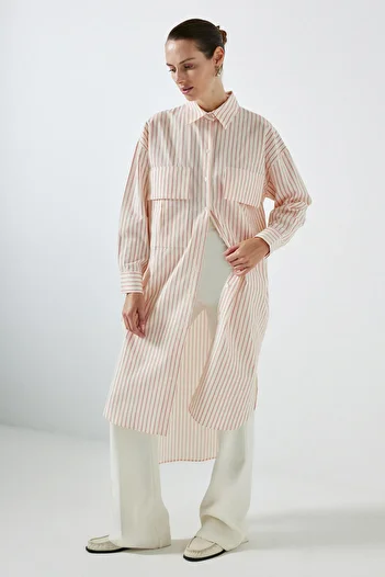 Touché Privé STRIPED LONG SHIRT