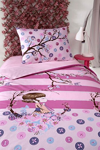 Altınbaşak Alinac Single 100% Cotton Duvet Cover Set