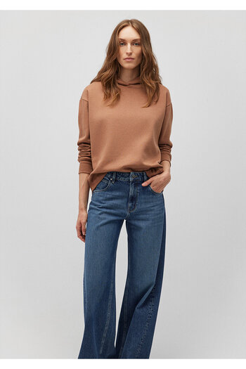 Mavi Brown Hooded Sweatshirt - 1s10191-70374