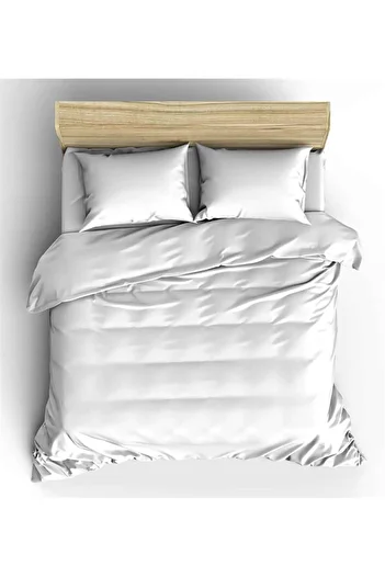 Maki White Single Duvet Cover and Pillowcase