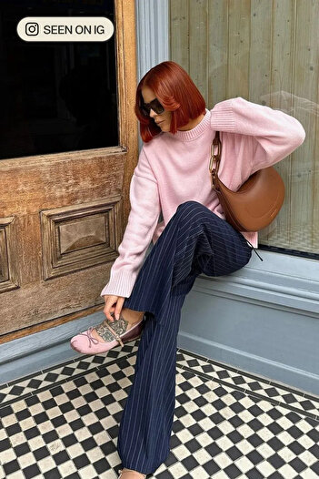 Hiccup Crew Neck Relax Fit Soft Knitwear Sweater