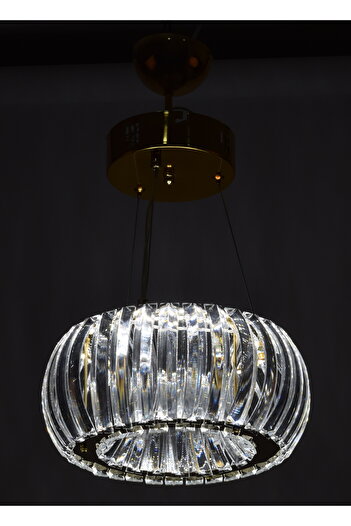 KLAS AYDINLATMA MERCAN LED KRİSTAL MODERN LÜX AVİZE GOLD