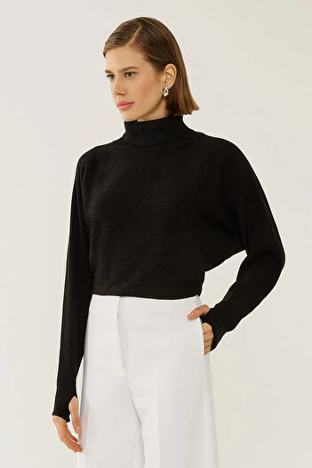 Hiccup Comfortable Fit High Collar Sweater