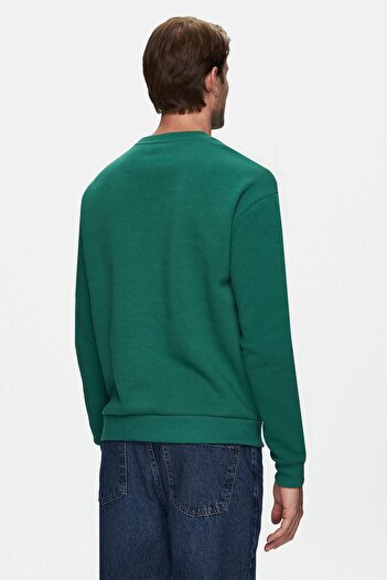 UCLA Ανδρικό φούτερ Sandhill Green Crew Neck με κεντημένο ράστερ Loose Fit