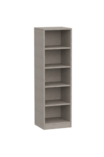Mahmayi Wooden Storage Display Shelves 5-Tier Freestanding, Light Concrete