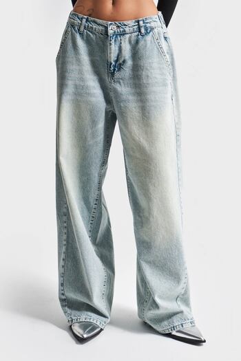 its basic Γυναικείο Τζιν Tint Jeans Color Skater Balloon Fit Mid Waist Denim