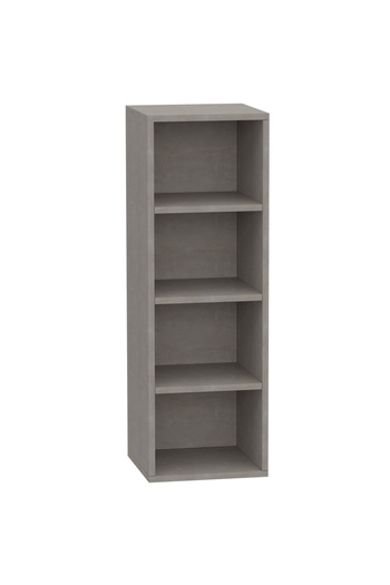 Mahmayi Wooden Storage Display Shelves 4-Tier Freestanding, Box Shelves, Light Concrete