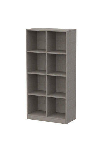 Mahmayi Wooden Display Shelves with 8 Storage Compartment, Freestanding Files, Light Concrete