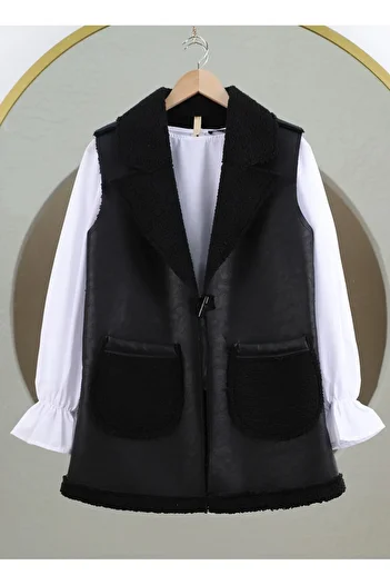 Modamorfo Lamb Plush Double Pocket Vest Inside