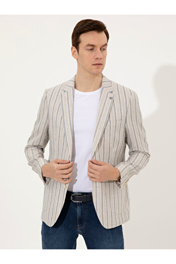Cacharel Mavi Slim Fit Ceket 50247318-VR036