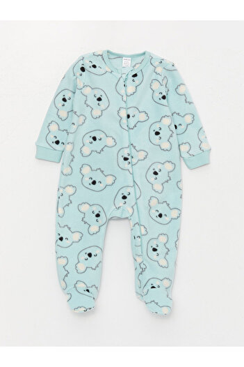 LC Waikiki Lcw Crew Neck Long Sleeve Patterned Unisex Baby Jumpsuit