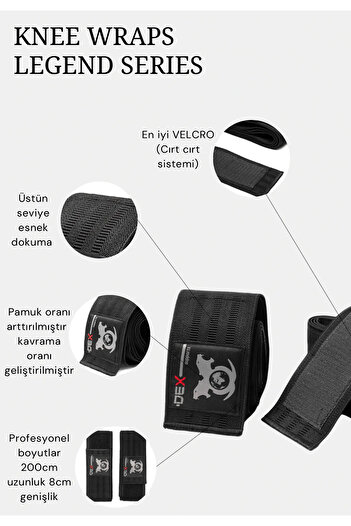 Dex Supports Training Knee Pad Fitness Knee Pad Knee Wraps Legend Series Knee Bandage Knee Wrap 2 Pack