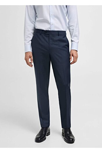 MANGO Man 100% Unprocessed Wool Slim Fitting Trousers