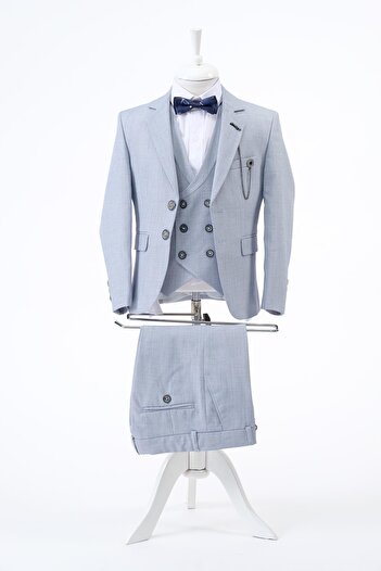 Doctor junior Slim Fit Boy's Chain Detail Suit / No Shirt