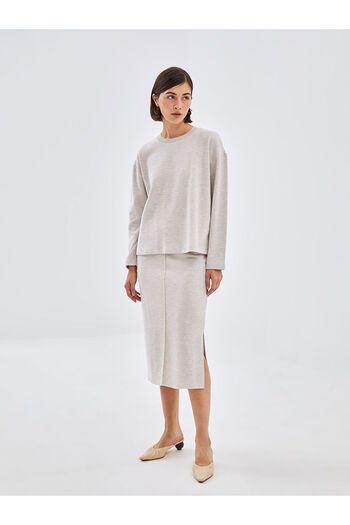 LC Waikiki Lcw Elastic Waist Slim Fit Women's Knitwear Skirt