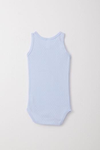 Breeze 9-3 Years Baby Boy Jacquard Bodysuit Body - Light Blue