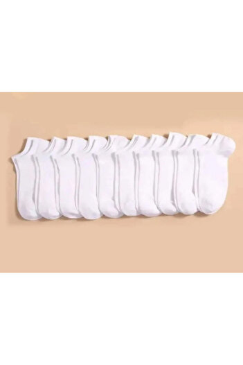 REYNBOO SOCKS 8 pár női sima fehér színű mosható bokacipő zokni