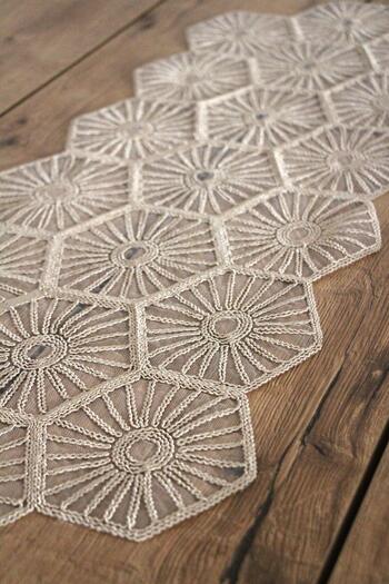 DDHOME Table Runner with Lace Cord - Fiskos Cover 100X35 cm 1004-Altigen