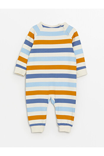 LC Waikiki Lcwk Crew Neck Color Block Baby Boy Jumpsuit