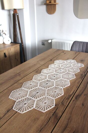 DDHOME Table Runner with Lace Cord - Fiskos Cover 100X35 cm 1004-Altigen
