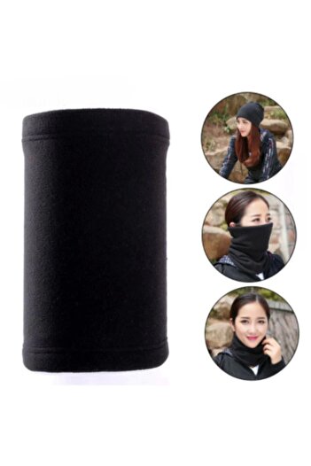 a02teks Winter Fleece Scarf Beanie Neck Gaiter Thermal Neck Warmer Bandana Neck Face Mask Hat