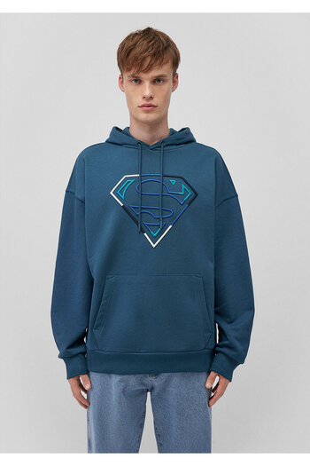 Mavi Superman Baskılı Sweatshirt 0s10189-70764