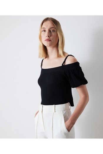 İpekyol Stone stripe crop knitwear