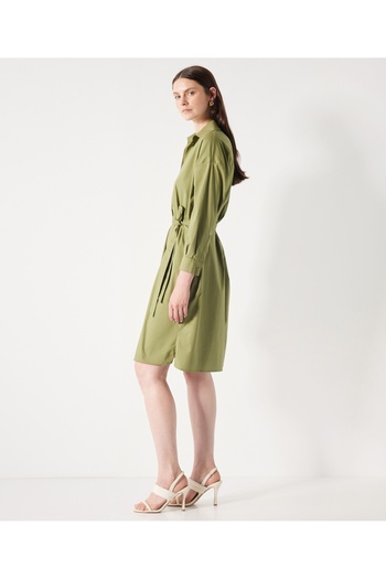 İpekyol Belted Shirt Collar Dress