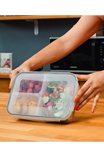 Hayveys 3 Compartment Food Storage Container Lock Lid Pulses Box
