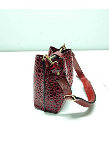 DEMBAGS Red Iroko Quality Women's Arm and Shoulder Bag