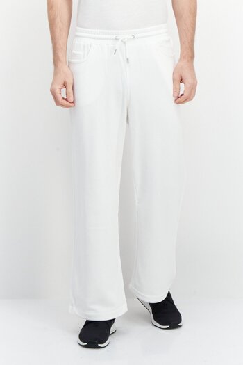 Esprit Men Regular Fit Solid Sweatpants, White