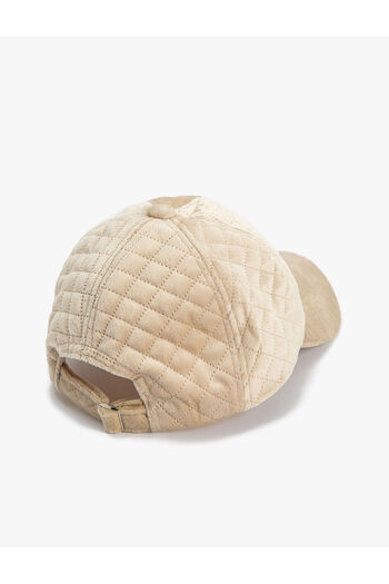 Koton Velvet Quilted Cap Hat
