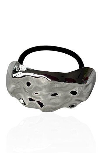 TAKIŞTIR Silver Color Metal Rubber Buckle