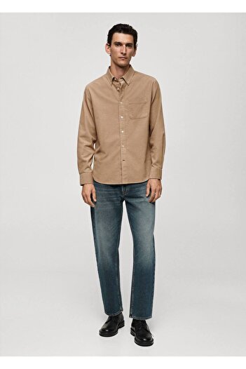 MANGO Man Classic Cut Micro Corduroy Shirt