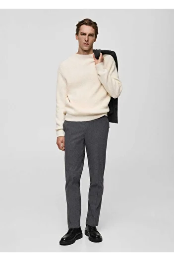 MANGO Man Slim Fit Cotton Trousers