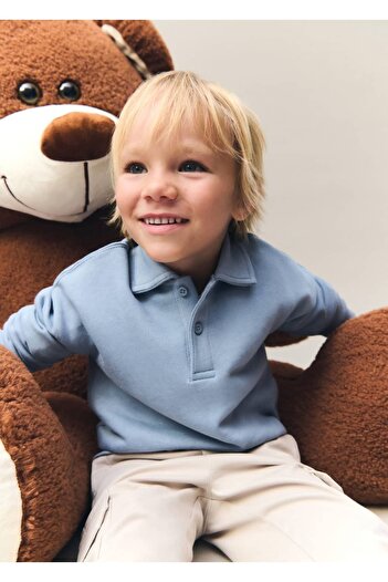 MANGO Baby Polo Yaka Sweatshirt