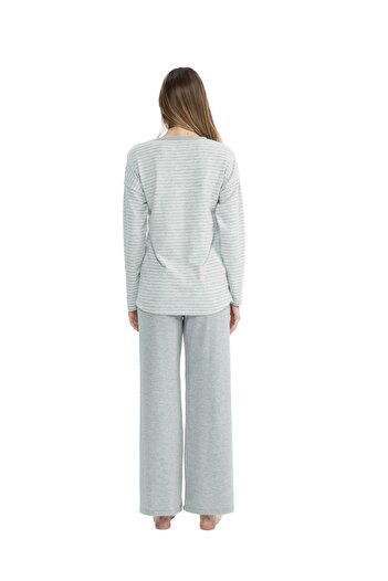 U.S. Polo Assn. Us Polo Assn. Women's Round Neck Wide Leg Pajamas Set 11025K.Z.1.E.T.7Agr0.Ou8.P.3.023Kmlke