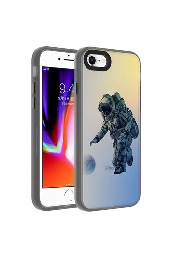 zore iPhone Se 2022 Compatible Patterned Zore Dragon Hard Case-Astronaut