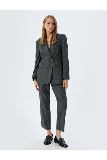Koton Jachetă blazer supradimensionată cu buzunare și nasturi