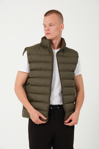 Bonesti Khaki Men's Puffer Vest