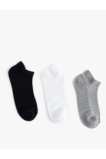 Koton Basic 3-Pece Booties Socks Set - Πολύχρωμο βαμβακερό μείγμα