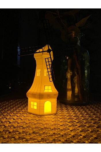 Root Made Yel Değirmeni Tealight Mumluk Dekoratif Konsol Sehpa Süsü