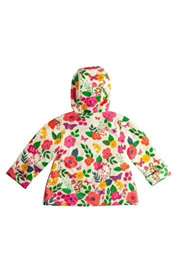 Stephen Joseph Girl's Butterfly Patterned Raincoat - Hooded