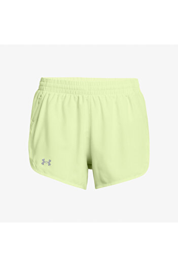 Under Armour Fly By 3inch Kadın Sarı Koşu Şortu