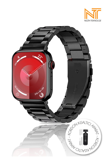 Nezih Case Apple Watch Series 2/3/4/5/6/7/8/9/se 38 40 41mm Adjustable Pin Metal Cord with Stainless Steel Clip